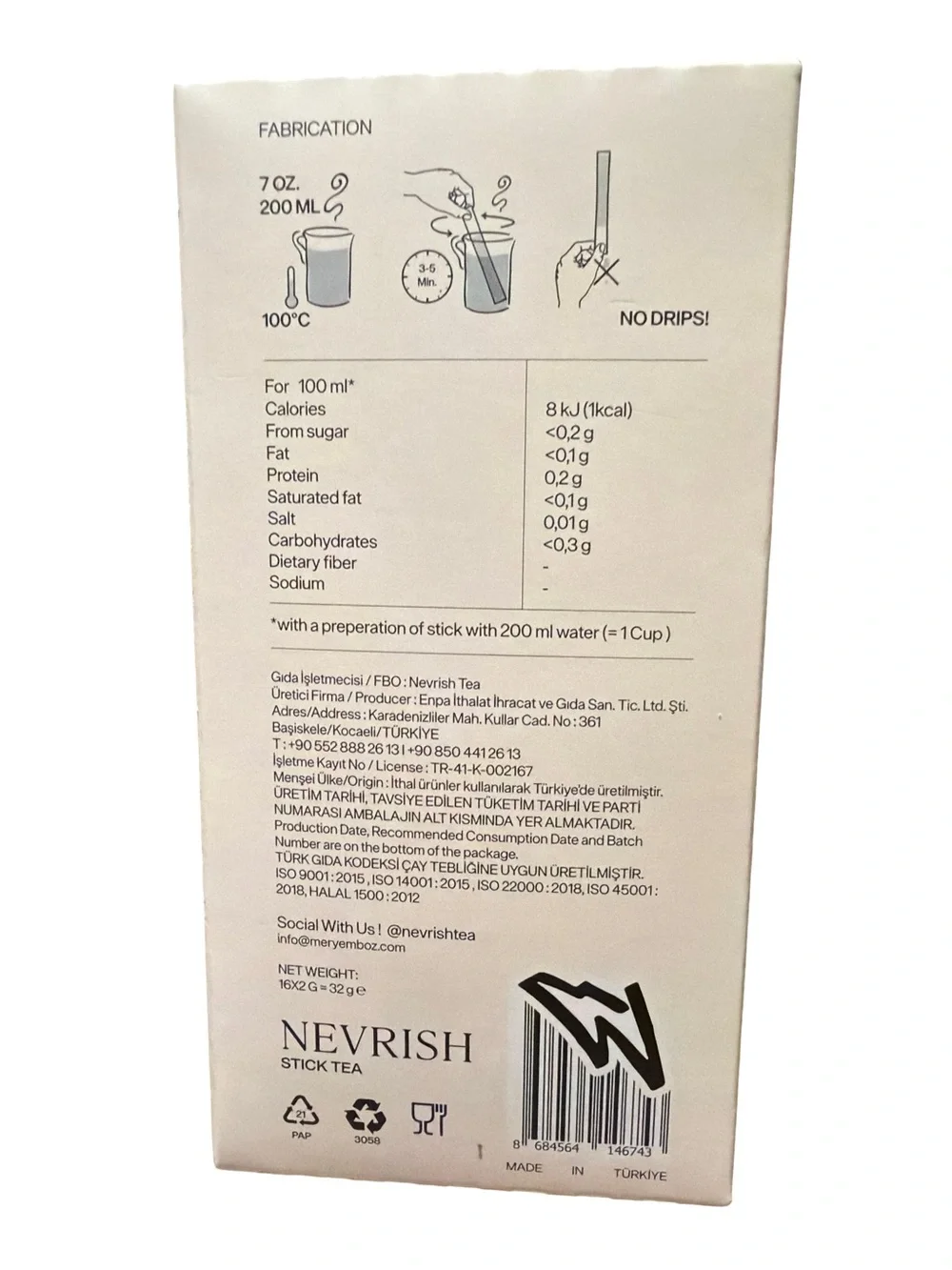 Nevrish NWT Qty 5 Boxed Assorted Stick Teas